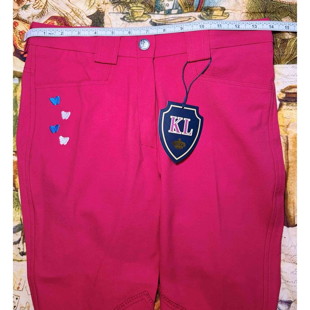 Kingsland Kelly Red Riding Breeches Size EU 34 US 24 / 26 NWT Daisy Butterflies - Picture 13 of 14